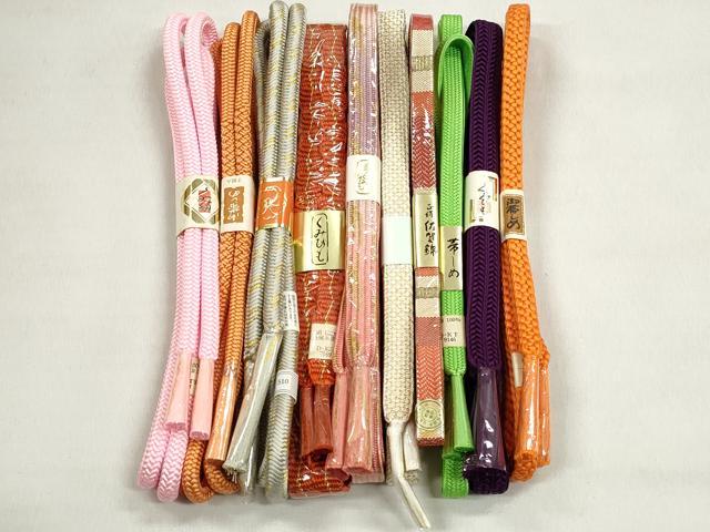 平和屋着物●和装小物　帯締め10本セット　佐賀錦　高麗組　奈良組　礼装用　金糸　逸品　未使用　CABK5196qe