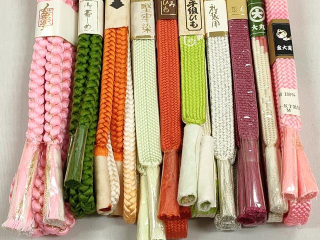 平和屋着物●和装小物　帯締め10本セット　高麗組　角八つ組　礼装用　銀糸　大丸扱い　逸品　未使用　CABK5200qe