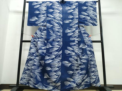 平和屋着物∴夏物　浴衣　綿紅梅　芒　ススキ　綿　逸品　CABK5204ng