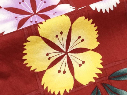平和屋着物∴夏物　浴衣　撫子　綿　逸品　CABK5207ng