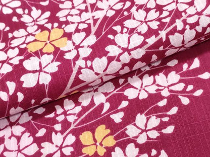 平和屋着物∴夏物　松田聖子　SEIKOMATSUDA　浴衣　枝桜　日本製　綿　逸品　CABK5209ng