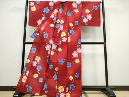 平和屋着物∴夏物　ファッションブランド　hiromichi nakano　ヒロミチナカノ　浴衣　枝梅文　綿　逸品　未使用　CABK5212ng