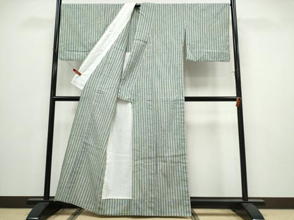平和屋着物∴夏物　浴衣　縞　綿　逸品　CABK5216ng