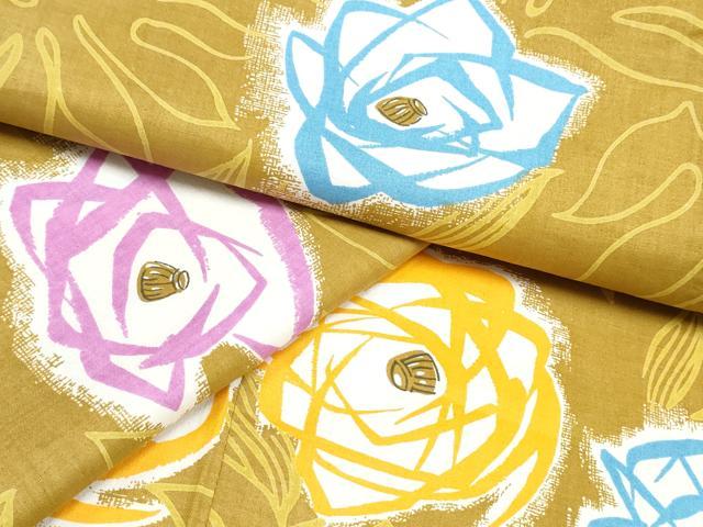 平和屋着物∴夏物　浴衣　椿　綿　逸品　CABK5217ng