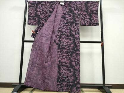 平和屋着物∴夏物　浴衣　綿紅梅　牡丹　綿　逸品　CABK5219ng