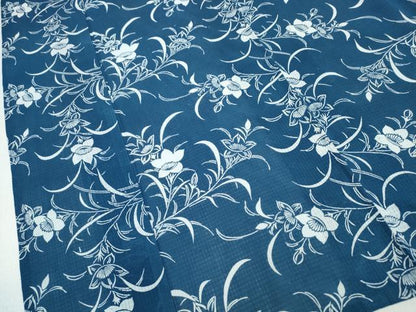 平和屋着物∴夏物　浴衣　綿紅梅　桔梗文　綿　逸品　CABK5220ng