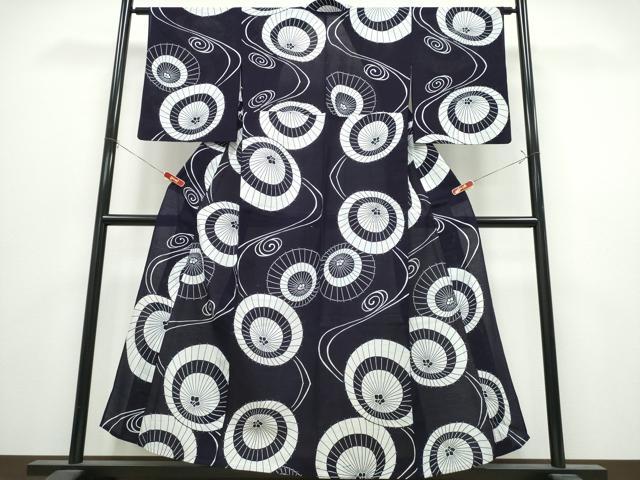 平和屋着物∴夏物　浴衣　綿絽　番傘　綿　逸品　CABK5225ng