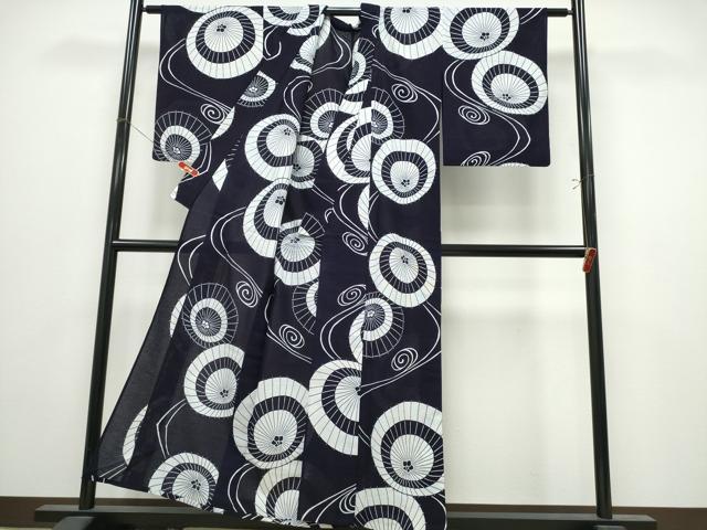 平和屋着物∴夏物　浴衣　綿絽　番傘　綿　逸品　CABK5225ng