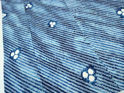 平和屋着物∴夏物　浴衣　有松鳴海絞り　斜線舞花文　綿　逸品　CABK5245ng