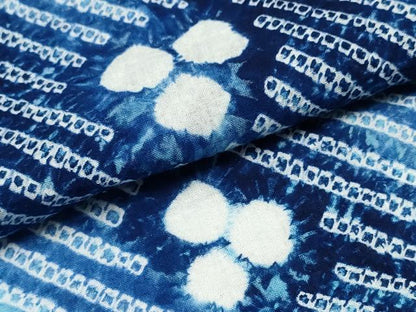 平和屋着物∴夏物　浴衣　有松鳴海絞り　斜線舞花文　綿　逸品　CABK5245ng