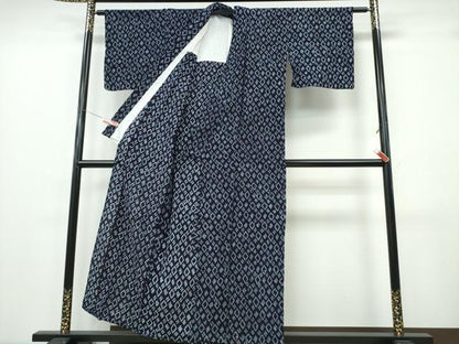 平和屋着物∴夏物　浴衣　有松鳴海絞り　菱吉祥文　綿　逸品　CABK5255ng
