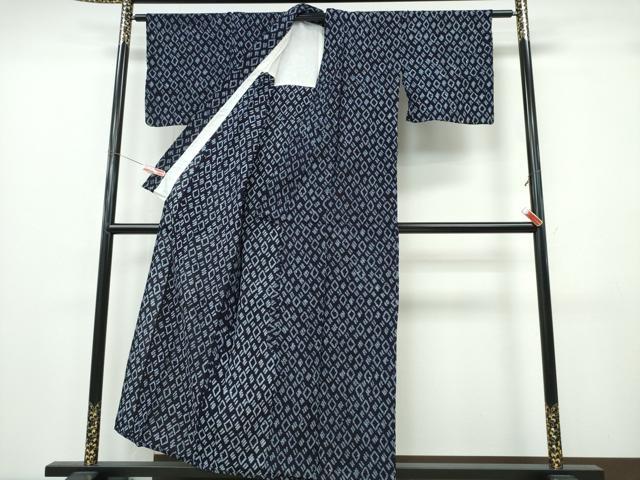 平和屋着物∴夏物　浴衣　有松鳴海絞り　菱吉祥文　綿　逸品　CABK5255ng