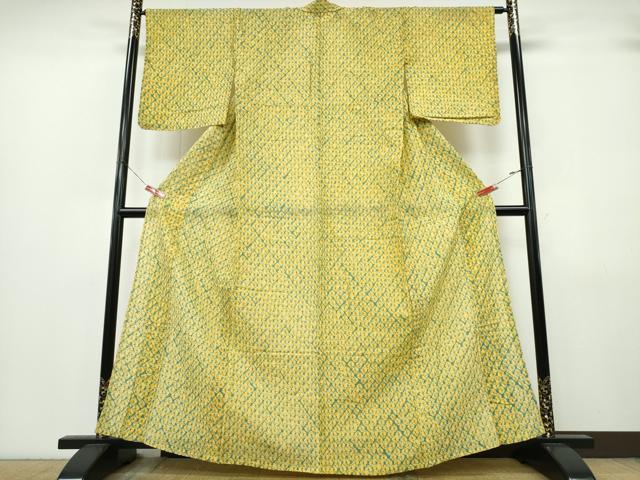 平和屋着物∴夏物　浴衣　有松鳴海絞り　蜘蛛絞り　綿　逸品　CABK5264ng