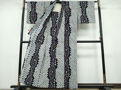平和屋着物∴夏物　浴衣　有松鳴海絞り　花間道　綿　逸品　CABK5266ng
