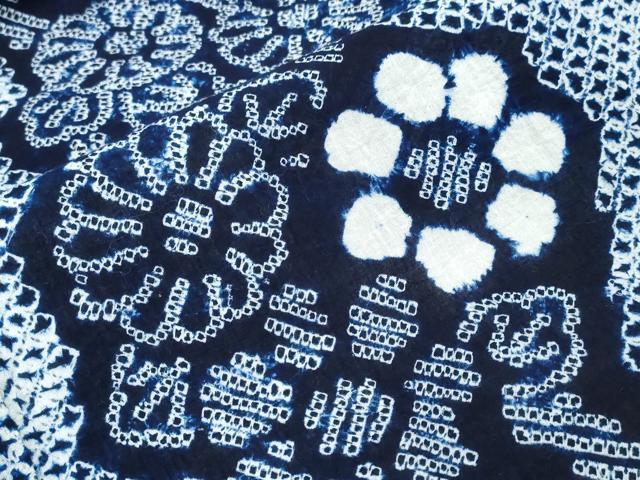平和屋着物∴夏物　浴衣　有松鳴海絞り　枝花文　綿　逸品　CABK5269ng