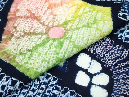 平和屋着物∴夏物　浴衣　有松鳴海絞り　花菱文　綿　逸品　CABK5279ng