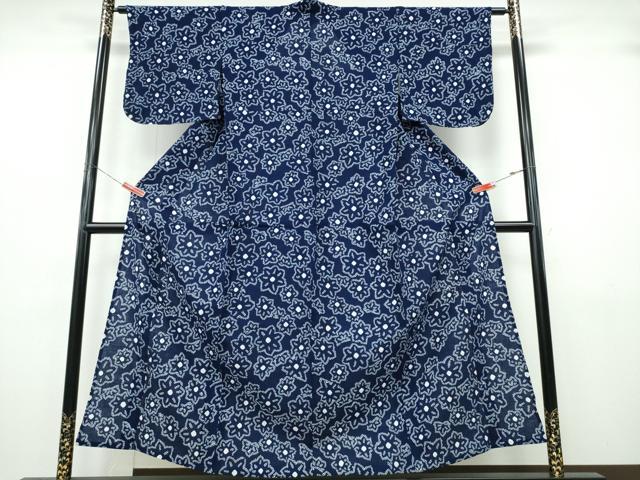平和屋着物∴夏物　浴衣　有松鳴海絞り　舞花尽くし　綿　逸品　CABK5281ng