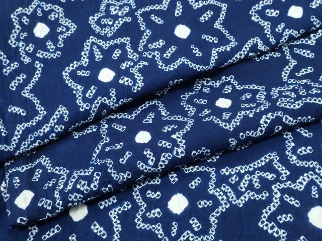 平和屋着物∴夏物　浴衣　有松鳴海絞り　舞花尽くし　綿　逸品　CABK5281ng