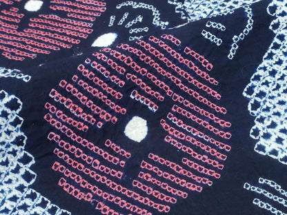 平和屋着物∴夏物　浴衣　有松鳴海絞り　朝顔　綿　逸品　CABK5282ng