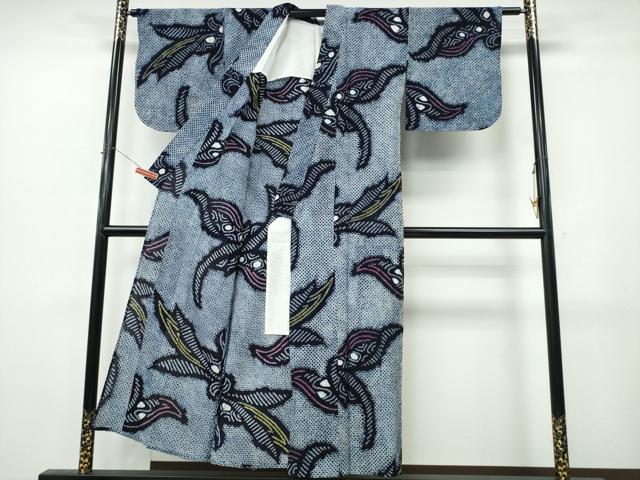 平和屋着物∴夏物　浴衣　有松鳴海絞り　舞葉吉祥文　綿　逸品　CABK5285ng