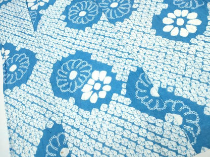平和屋着物∴夏物　浴衣　有松鳴海絞り　舞菊文　綿　逸品　CABK5289ng