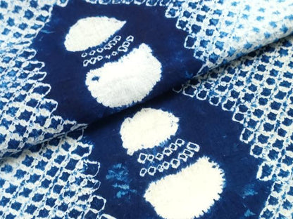 平和屋着物∴夏物　浴衣　有松鳴海絞り　瓢箪　綿　逸品　CABK5291ng