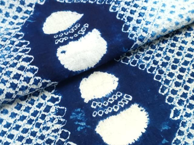 平和屋着物∴夏物　浴衣　有松鳴海絞り　瓢箪　綿　逸品　CABK5291ng