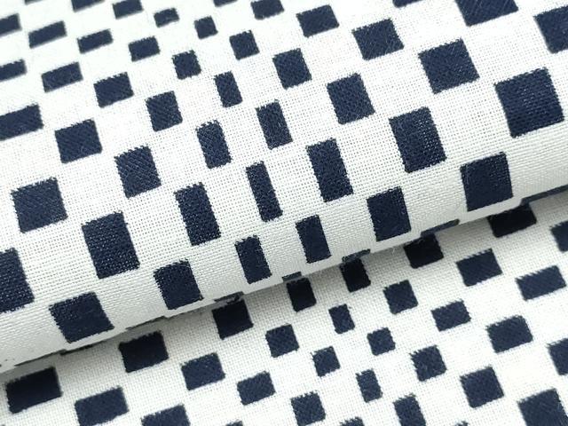 平和屋着物∴夏物　浴衣　注染　手縫い　市松文様　綿　逸品　CABK5301ng