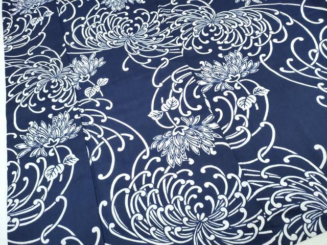 平和屋着物∴夏物　浴衣　注染　手縫い　乱菊　綿　逸品　CABK5302ng