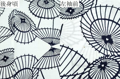 平和屋着物∴夏物　浴衣　注染　番傘　綿　逸品　CABK5308ng