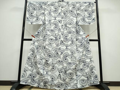 平和屋着物∴夏物　浴衣　注染　番傘　綿　逸品　CABK5308ng