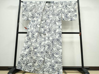 平和屋着物∴夏物　浴衣　注染　番傘　綿　逸品　CABK5308ng