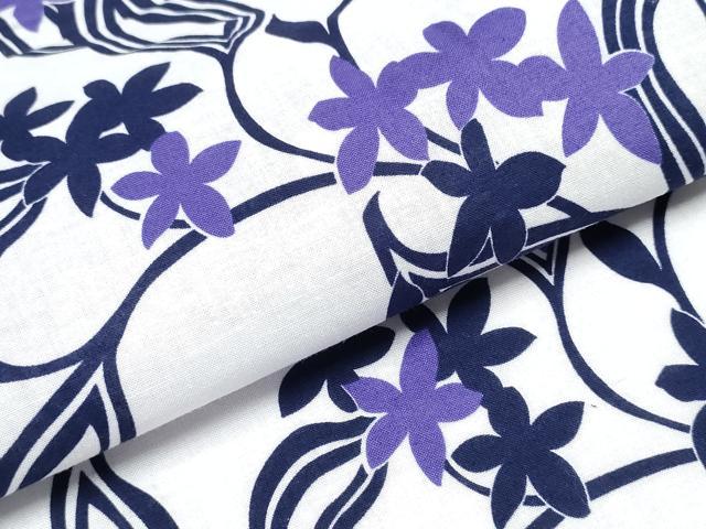 平和屋着物∴夏物　浴衣　花唐草文　綿　逸品　CABK5310ng