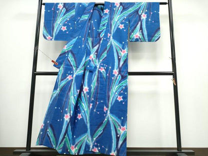 平和屋着物∴夏物　浴衣　注染　手縫い　星座　綿　逸品　CABK5311ng
