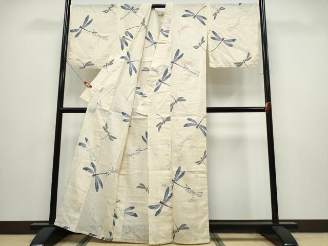 平和屋着物∴夏物　浴衣　夢工房　蜻蛉　綿　逸品　CABK5315ng