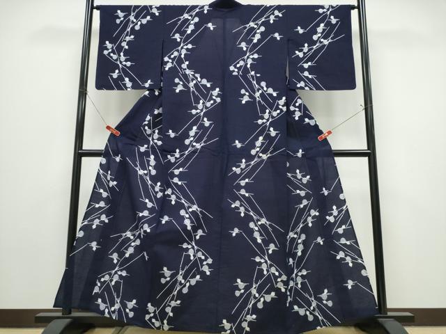 平和屋着物∴夏物　浴衣　注染　手縫い　瓢箪　綿　逸品　CABK5317ng