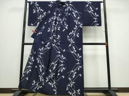 平和屋着物∴夏物　浴衣　注染　手縫い　瓢箪　綿　逸品　CABK5317ng