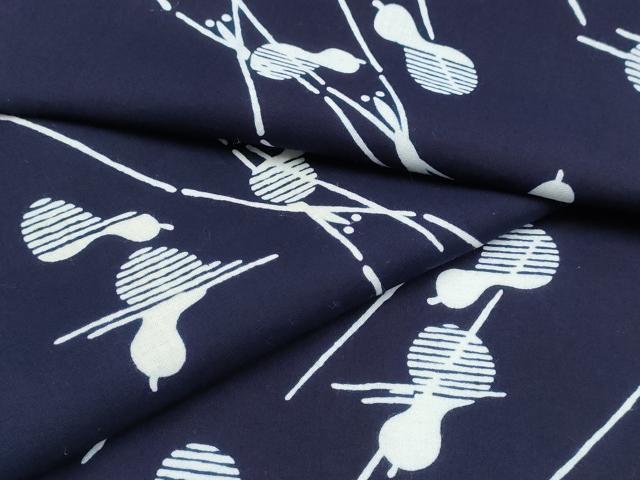 平和屋着物∴夏物　浴衣　注染　手縫い　瓢箪　綿　逸品　CABK5317ng