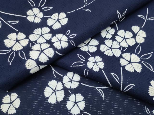 平和屋着物∴夏物　浴衣　綿絽　撫子　綿　逸品　CABK5319ng