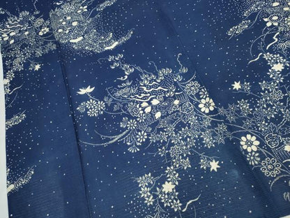 平和屋着物∴夏物　浴衣　綿絽　御所解花文　綿　逸品　CABK5320ng