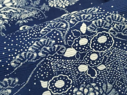 平和屋着物∴夏物　浴衣　綿絽　御所解花文　綿　逸品　CABK5320ng