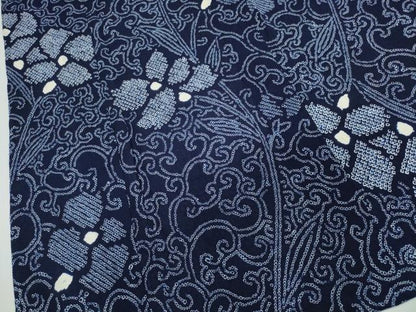 平和屋着物∴夏物　浴衣　有松鳴海絞り　花唐草文　綿　逸品　CABK5324ng
