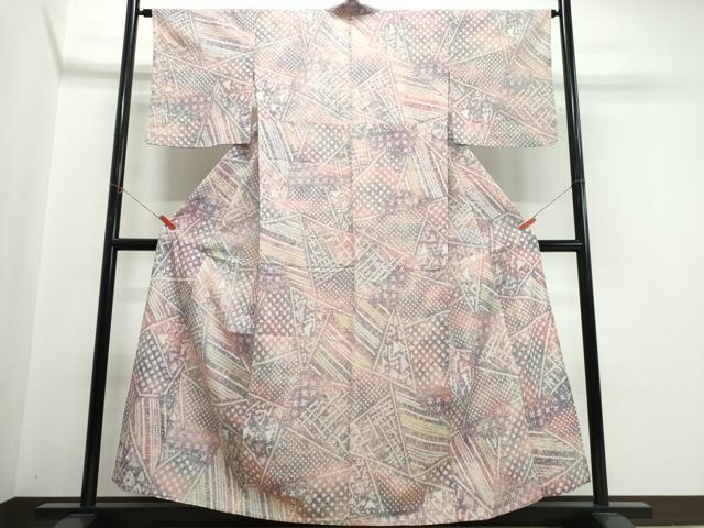 平和屋着物∴夏物　浴衣　有松鳴海絞り　切嵌吉祥文　綿　逸品　CABK5337ng