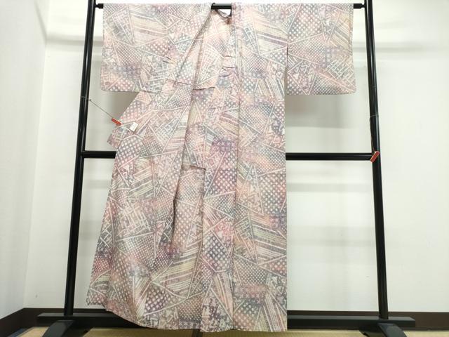 平和屋着物∴夏物　浴衣　有松鳴海絞り　切嵌吉祥文　綿　逸品　CABK5337ng
