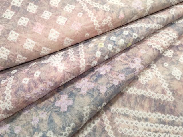 平和屋着物∴夏物　浴衣　有松鳴海絞り　切嵌吉祥文　綿　逸品　CABK5337ng