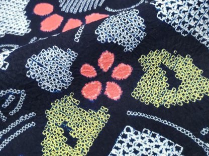 平和屋着物∴夏物　浴衣　有松鳴海絞り　花唐草文　綿　逸品　CABK5343ng