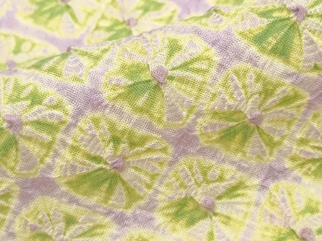 平和屋着物∴夏物　浴衣　有松鳴海絞り　蜘蛛絞り　綿　逸品　CABK5345ng