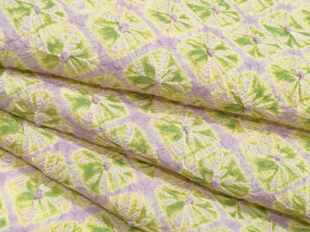 平和屋着物∴夏物　浴衣　有松鳴海絞り　蜘蛛絞り　綿　逸品　CABK5345ng