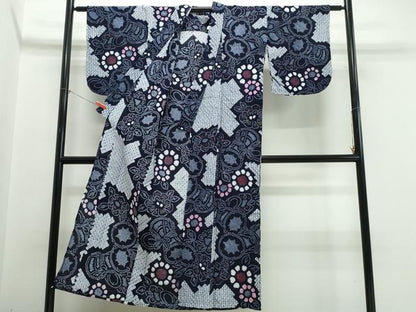 平和屋着物∴夏物　浴衣　有松鳴海絞り　鼓花文　綿　逸品　CABK5354ng