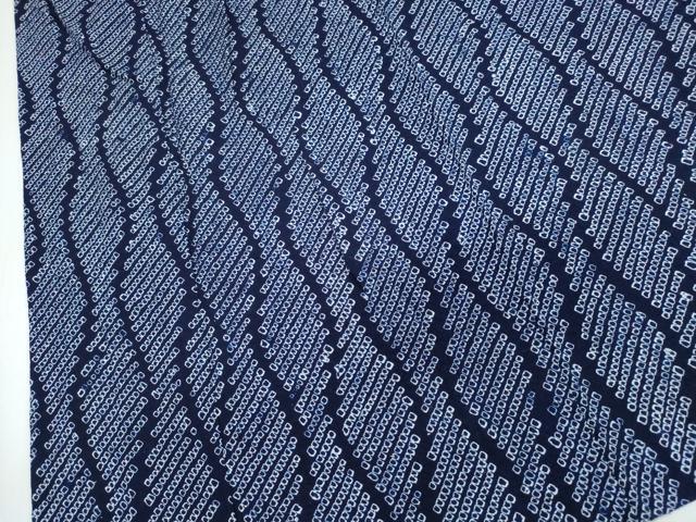 平和屋着物∴夏物　浴衣　有松鳴海絞り　立涌文様　綿　逸品　CABK5356ng